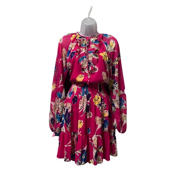 NWT Ralph Lauren Women's Floral Georgette Long Sleeve Dress Sz 2 $185 - Picture 5 of 12